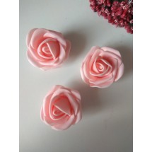 Роза из фоамирана  d=4.5 см персиково-розовый,  цена за 1 шт